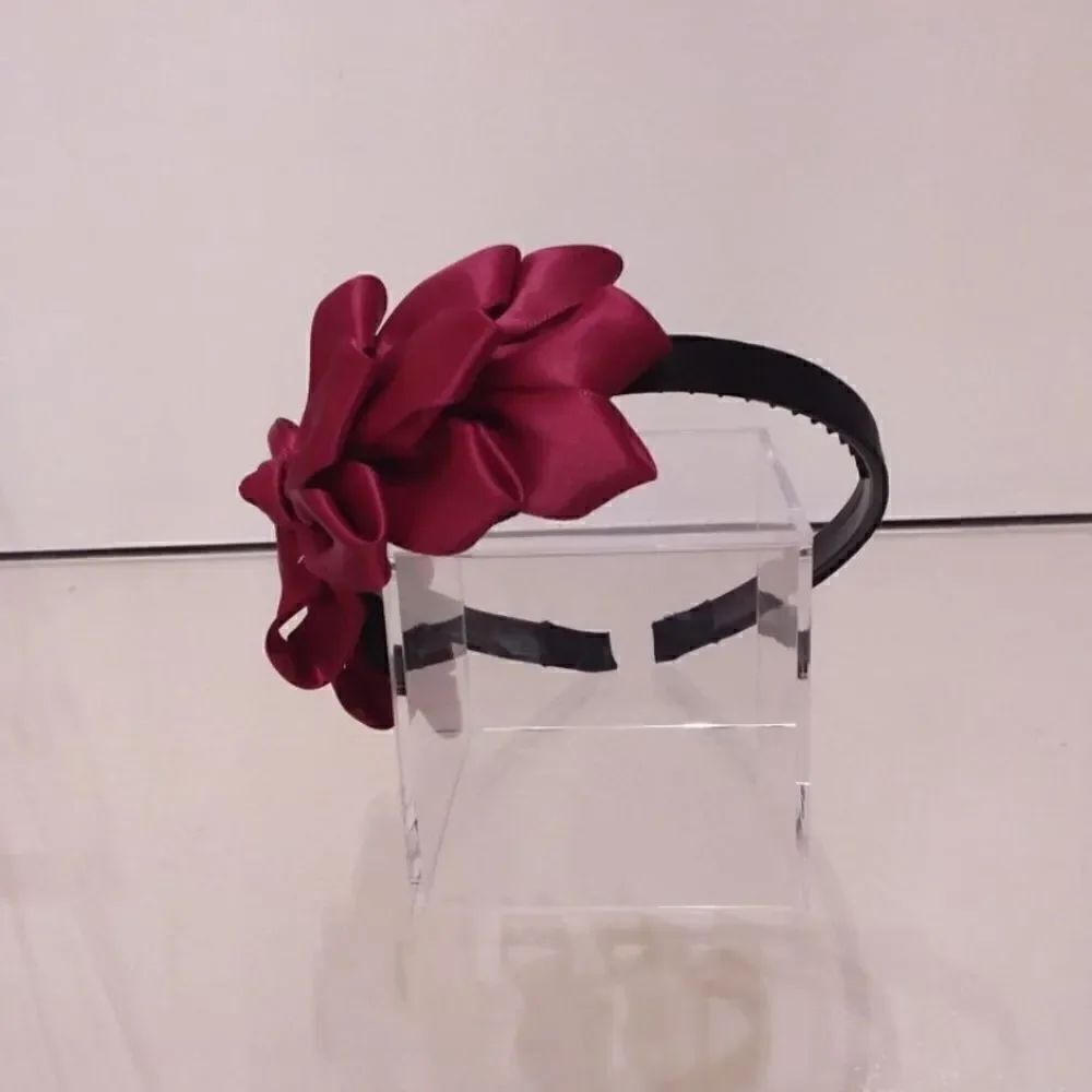 Red ribbon bow Alice band